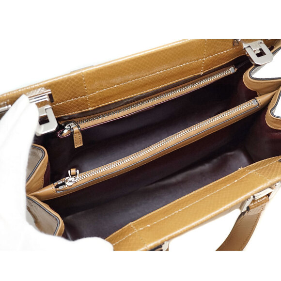 Gucci Handbag Strap Snake GG Horsebit Zumi Line Python Brown Bag - Picture 9 of 9